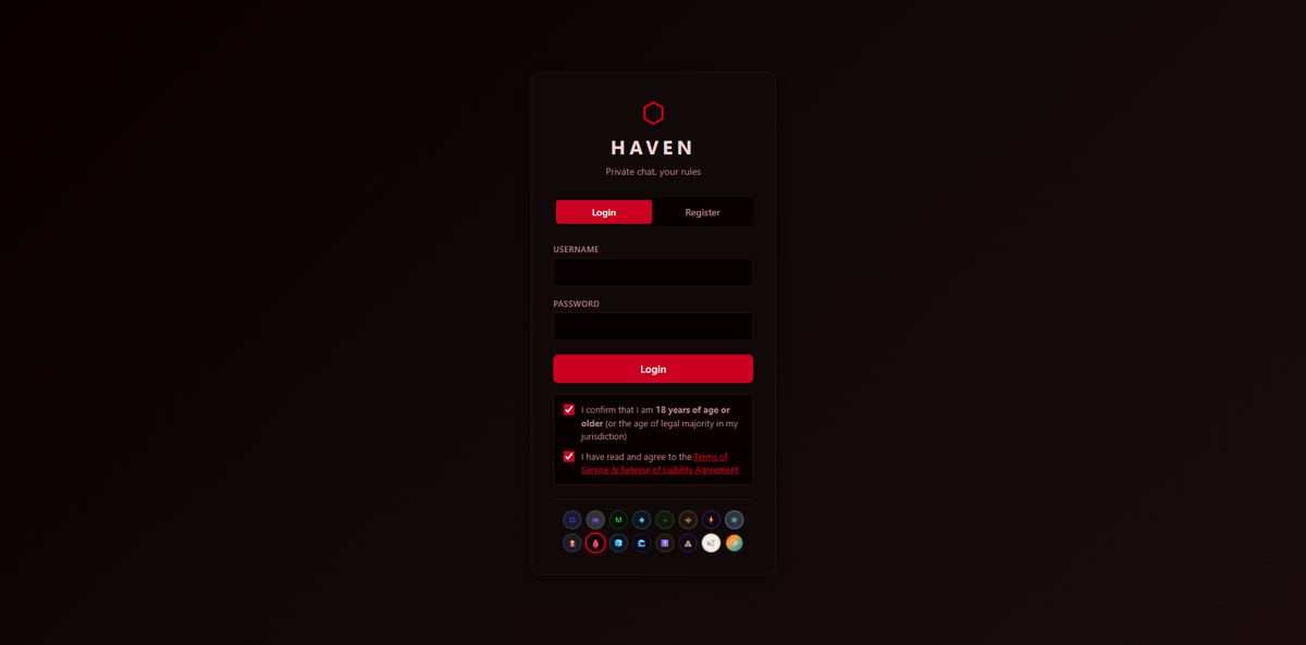 The login screen with the theme picker
